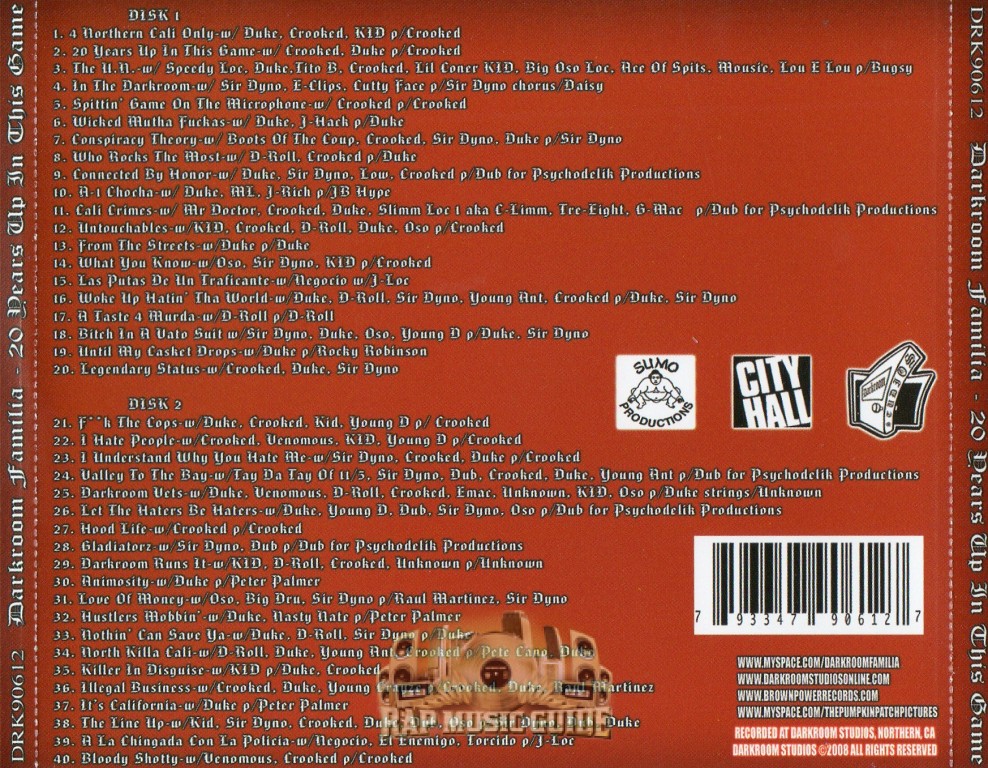 Darkroom Familia - 20 Years Up In This Game 1988-2008: CD | Rap